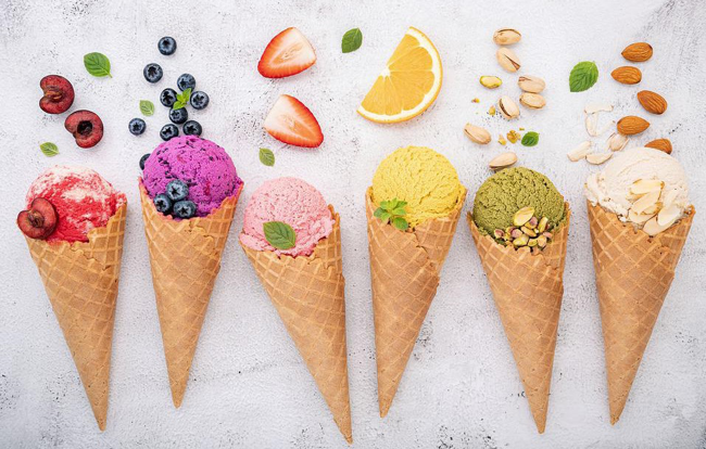 Glaces à l'italienne bio aux parfums variés